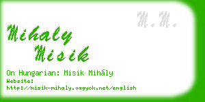 mihaly misik business card