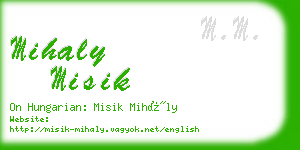 mihaly misik business card